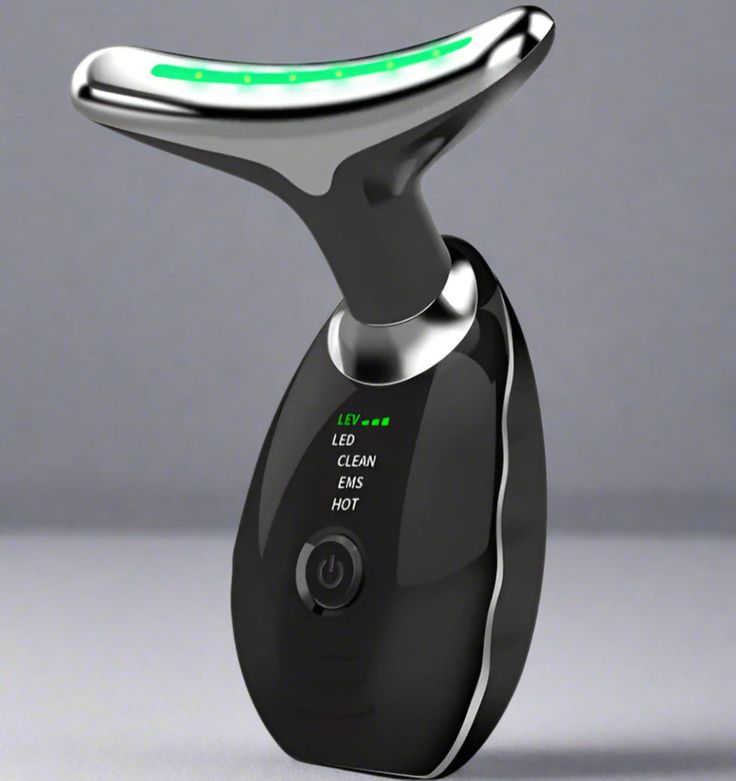 Professional Face & Neck Massager with Vibration and LED Light Therapy– Anti Wrinkle Double Chin Skin Tightening Device - Anti Aging Skin Tightening Device - Face Wrinkles Removal Tool - Double Chin Reduction & Skin Lifting Machine