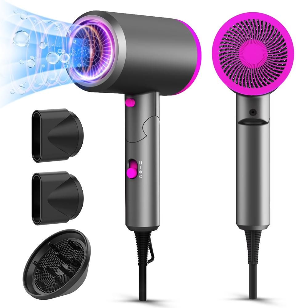 Professional Hair Dryer - 3000W Professional Ionic Stylish Hair Dryer with Over Heat Protection Nozzles,Powerful Blow Dryer for Fast Drying,Compact & Lightweight Travel Portable