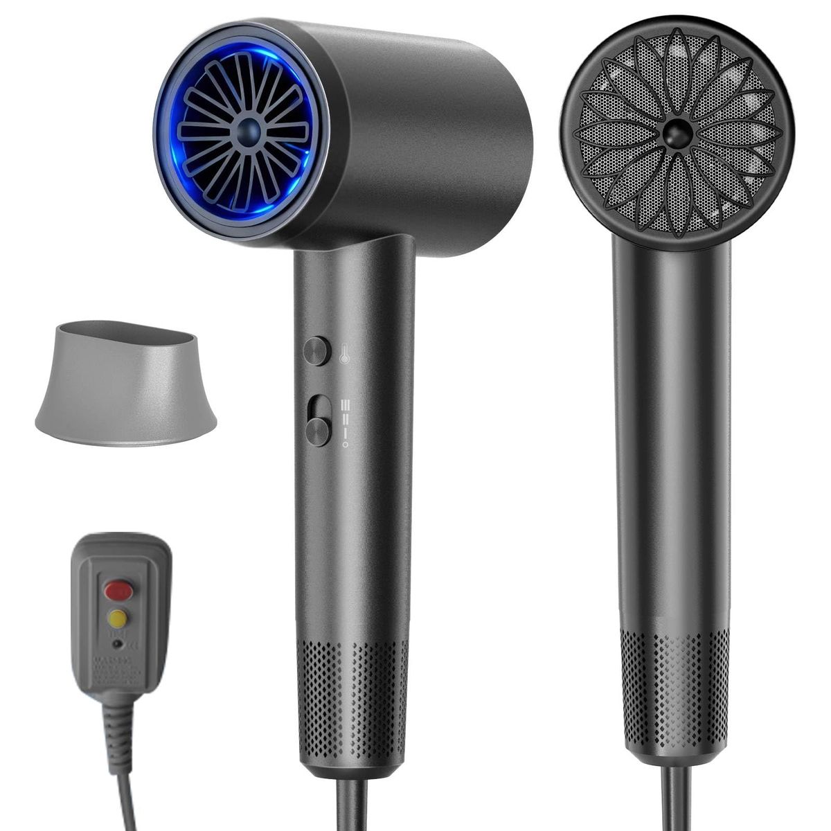 Professional Hair Dryer - 3000W Professional Ionic Stylish Hair Dryer with Over Heat Protection Nozzles,Powerful Blow Dryer for Fast Drying,Compact & Lightweight Travel Portable